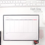 Dark gray - Desk memo note weekly planner