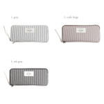 Wish blossom mind stripe pattern zip around pencil pouch