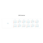 2016 Calendar - Desk wirebound dated planner