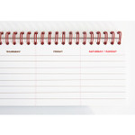 Detail of Desk wirebound undated weekly planner