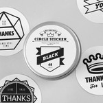 Nacoo Black Circle Sticker Pack with Tin Case