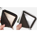Inside of Fashionable animal half zip wallet