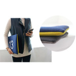 Detail of The Basic felt two tone laptop pouch