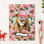 Lion - Fashionista animal lined notebook