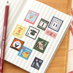 Stamp illustration deco sticker set