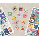 Stamp illustration deco sticker set