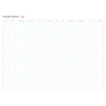 Phone book - The project undated planner