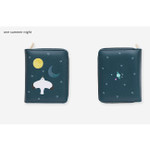 One summer night - Piyo zip around small wallet