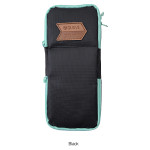 Black - Multi pocket zip around pencil pouch 