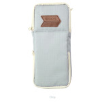Gray - Multi pocket zip around pencil pouch 