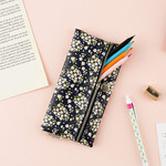 Flower pattern simple zipper pencil case