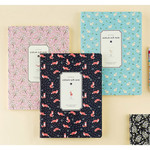 Soft pattern lined notebook large