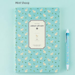 Mint sheep - Soft pattern lined notebook medium