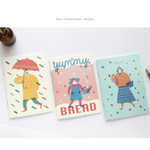 Rain, Yummy bread, Bonjour