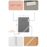Detail of Day by Day large lined and grid notebook