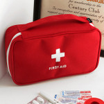Red - Le around first aid zip around large pouch