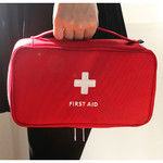 Red - Le around first aid zip around large pouch