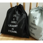 Cotton laundry drawstring pouch