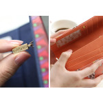 Detail of Rim pattern clear long wallet