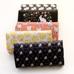 Rim pattern clear long wallet