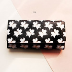 Lily - Rim pattern clear long wallet