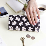 Lily - Rim pattern clear long wallet