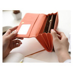 Rim pattern clear long wallet