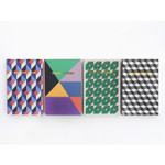 Geometric pattern pocket plain notebook 