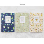 Squared page - Willow story pattern small lined squared notebook