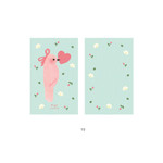 10 - Cute illustration message card set