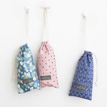 Comely cotton long drawstring pouch