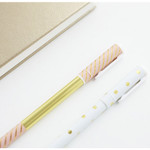M, N - Pattern 0.5mm black ballpoint pen(gold)