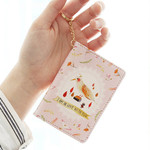 Pink - Willow story pattern snap button card case 