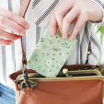 Mint 2 - Willow story pattern snap button card case 