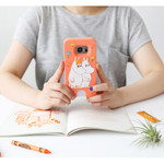 Peach - Moomin silicone soft case for Galaxy S7