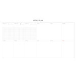 Weekly plan - Growing for a dream undated diary