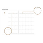 Monthly plan - Record medium weekly dated planner