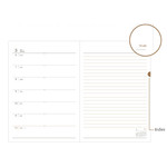 Weekly plan + Lined note