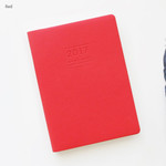 Red - Record medium weekly dated planner