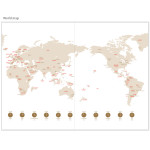 World map - Edit large dated diary planner