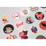 Child circle sticker set with tin case