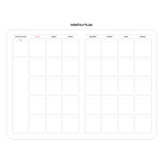 Monthly plan - 2017 Hello gentle breeze blue gray undated diary