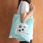 Mint - Afternoon Hello cotton shoulder tote bag