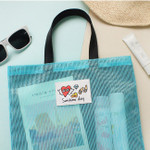 Mint - Afternoon Hello sunshine day small mesh tote bag