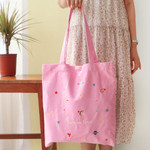 Love - In space cotton shoulder tote bag 