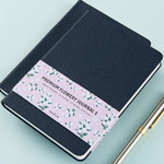 Ardium Premium flower pattern navy weekly undated small journal