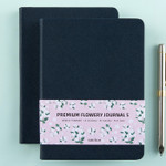  Ardium Premium flower pattern navy weekly undated small journal