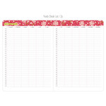 Yearly check list - Premium flower pattern navy weekly undated journal