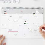 Monthly plan - 2017 Livework Piyo dated monthly desk scheduler 