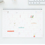 Yearly plan - 2017 Livework Piyo dated monthly desk scheduler 